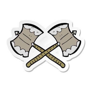 bir çapraz eksen çizgi film etiketi