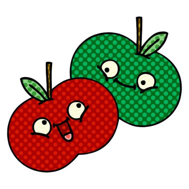 çizgi roman tarzı çizgi film sulu elma