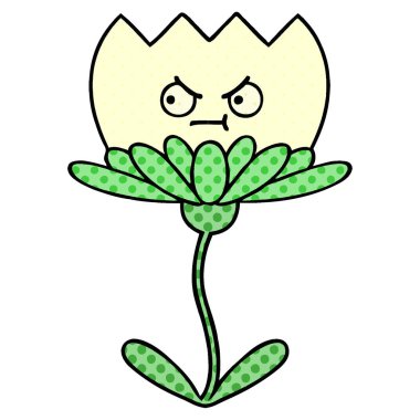 çizgi roman tarzı çizgi film çiçek