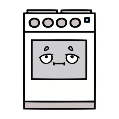 sevimli çizgi mutfak fırın