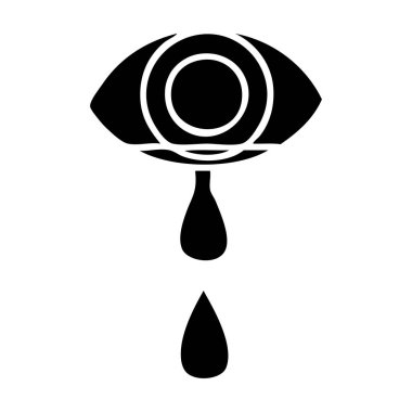 ağlayan göz düz sembolü