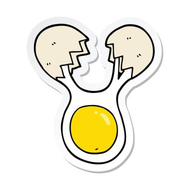 etiket bir karikatür kırık yumurta