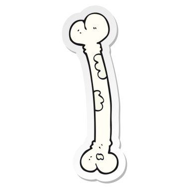 bir çizgi film kemiğin etiket