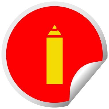 dairesel peeling etiket karikatür mavi kalem