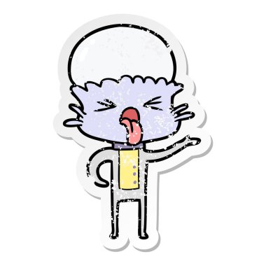 bir tiksinti çizgi film yabancı sıkıntılı etiket