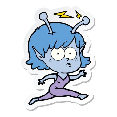 bir çizgi film yabancı kız etiketi