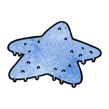 elle çizilmiş karikatür doodle yıldız balık dokulu