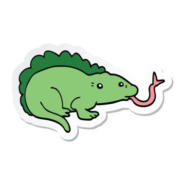 bir çizgi film kertenkele etiket