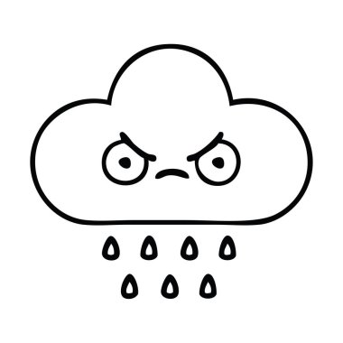 çizim karikatür yağmur bulutu
