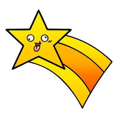 Degrade gölgeli çizgi film çekim rainbow yıldız