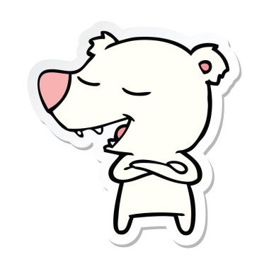 bir çizgi film kutup ayısı etiketi