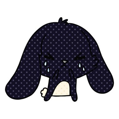 şirin kawaii üzgün Bunny çizgi film