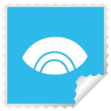 etiket karikatür aşağı bakıyor bir göz peeling Meydanı