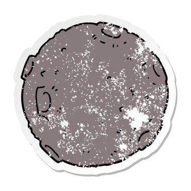 bir çizgi film ay sıkıntılı etiket