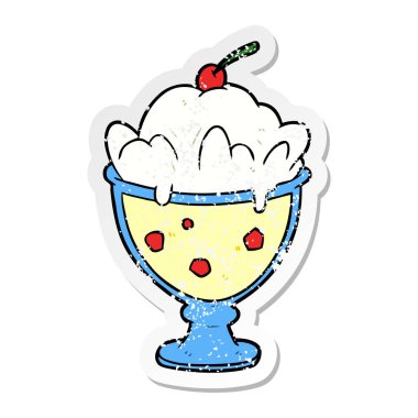 bir çizgi film tatlının sıkıntılı etiket