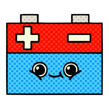 çizgi roman tarzı karikatür bir akü