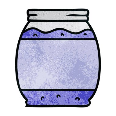 elle çizilmiş karikatür doodle çilek reçeli dokulu