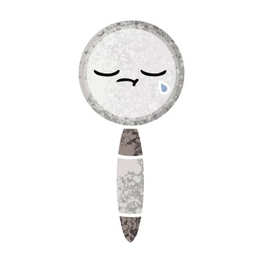 Retro illüstrasyon stil karikatür bir büyüteç