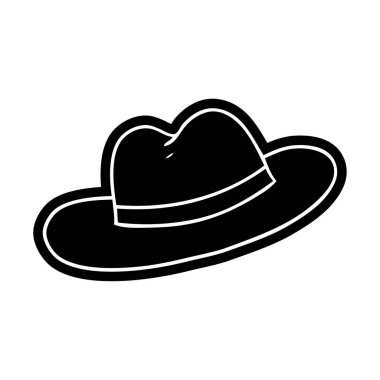 bir şapka çizim karikatür simgesi