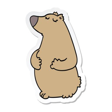 bir çizgi film ayının etiket