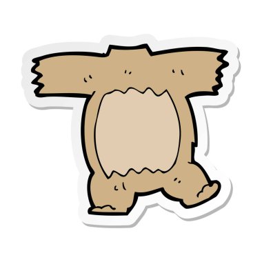 bir çizgi film oyuncak ayı vücut etiket (mix ve maç çizgi film)