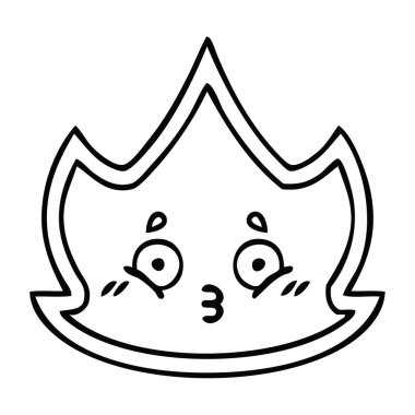 Çizim karikatür bir ateş