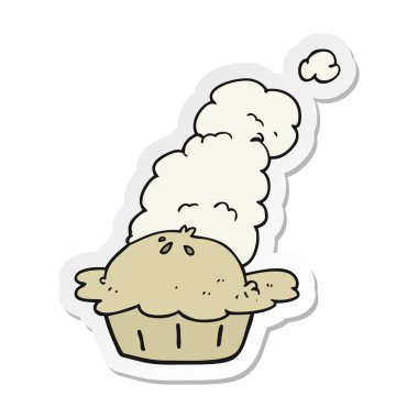 etiket bir çizgi film sıcak pasta