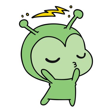 şirin kawaii yabancı serbest çizilmiş karikatür