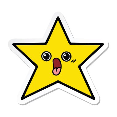 etiket sevimli çizgi altın yıldız