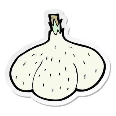 etiket bir karikatür sarımsak