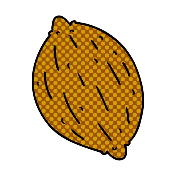 Cartoon Illustration Single Walnut — Stock Vector