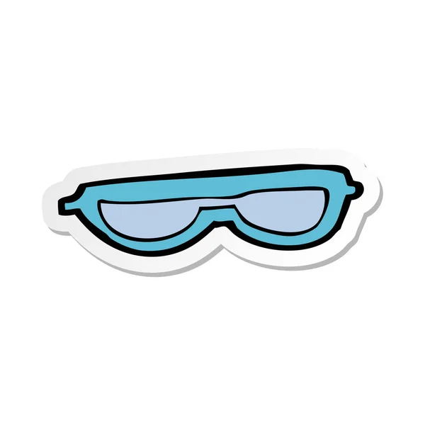 Pegatina de unas gafas de dibujos animados — Vector de stock