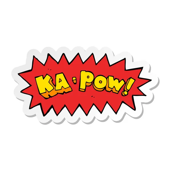 Sticker of a cartoon ka pow — Stock Vector