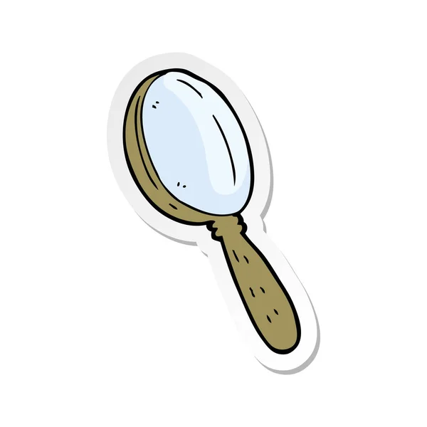 Sticker Cartoon Magnifying Glass — Stock Vector