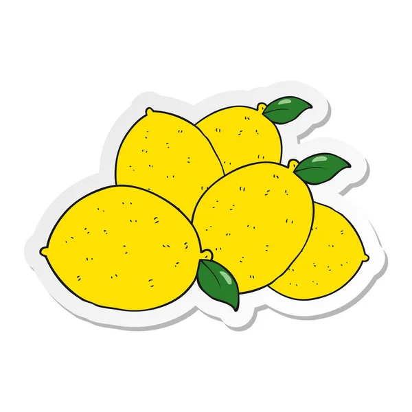 Pegatina Limones Dibujos Animados — Archivo Imágenes Vectoriales