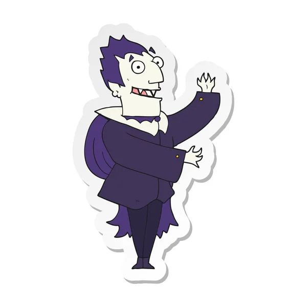 Sticker Cartoon Vampire — Stock Vector