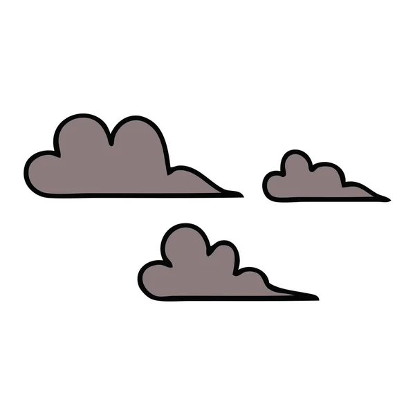 Lindo Dibujo Animado Una Nube Tormenta — Archivo Imágenes Vectoriales