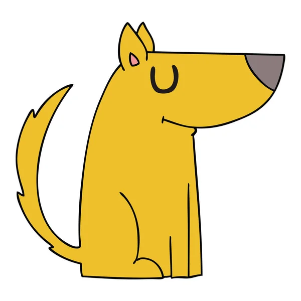 手描きの風変わりな漫画の犬 — ストックベクタ