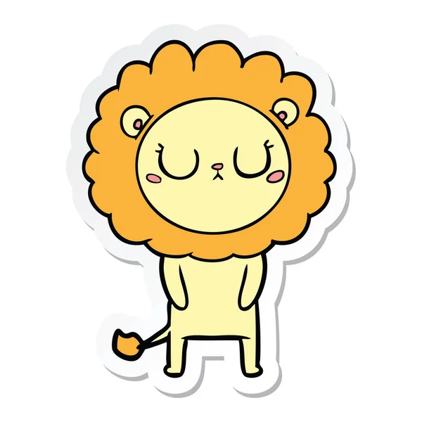 Autocollant Lion Dessin Animé — Image vectorielle