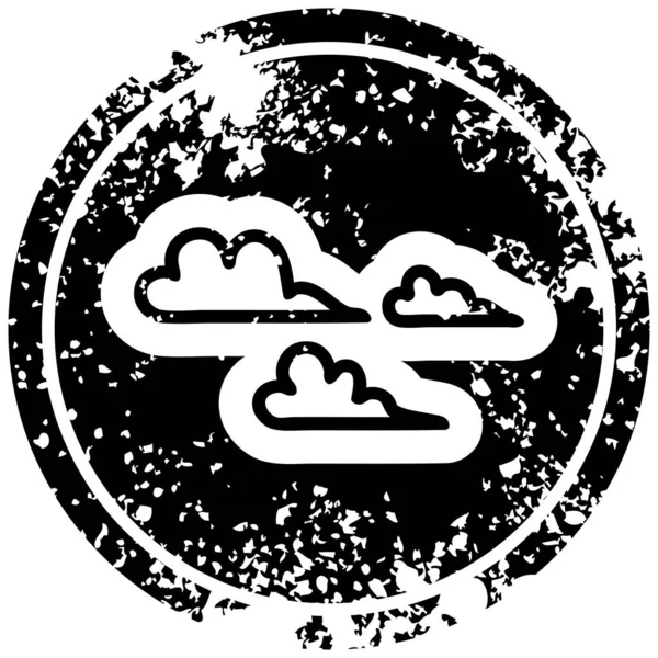 Pogody Chmury Trudnej Sytuacji Ikonę Symbolu — Wektor stockowy