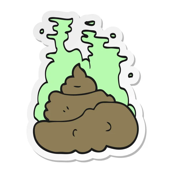 Sticker of a cartoon gross poop — Stock Vector