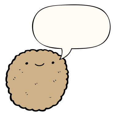 karikatür bisküvi ve konuşma balonu