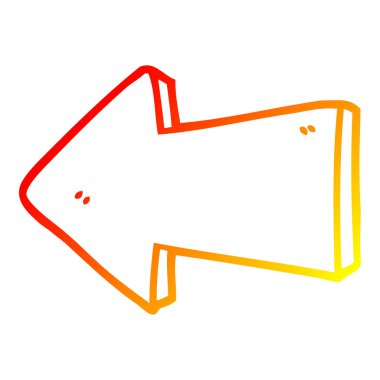 sıcak degrade çizgi çizim karikatür işaret ok