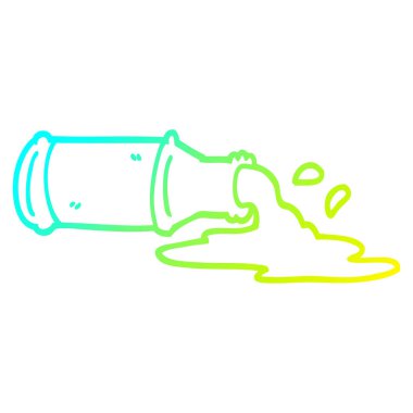 soğuk degrade çizgi çizim karikatür bira döküldü