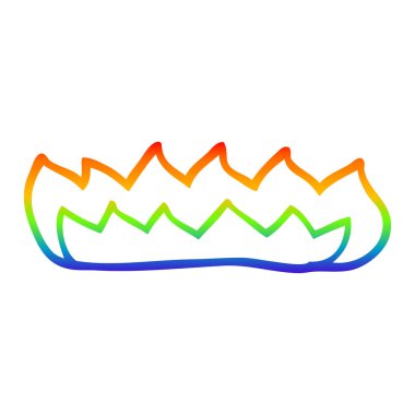 gökkuşağı gradyan çizgi çizim karikatür gaz alev