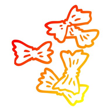 sıcak degrade çizgi çizim karikatür makarna şekilleri