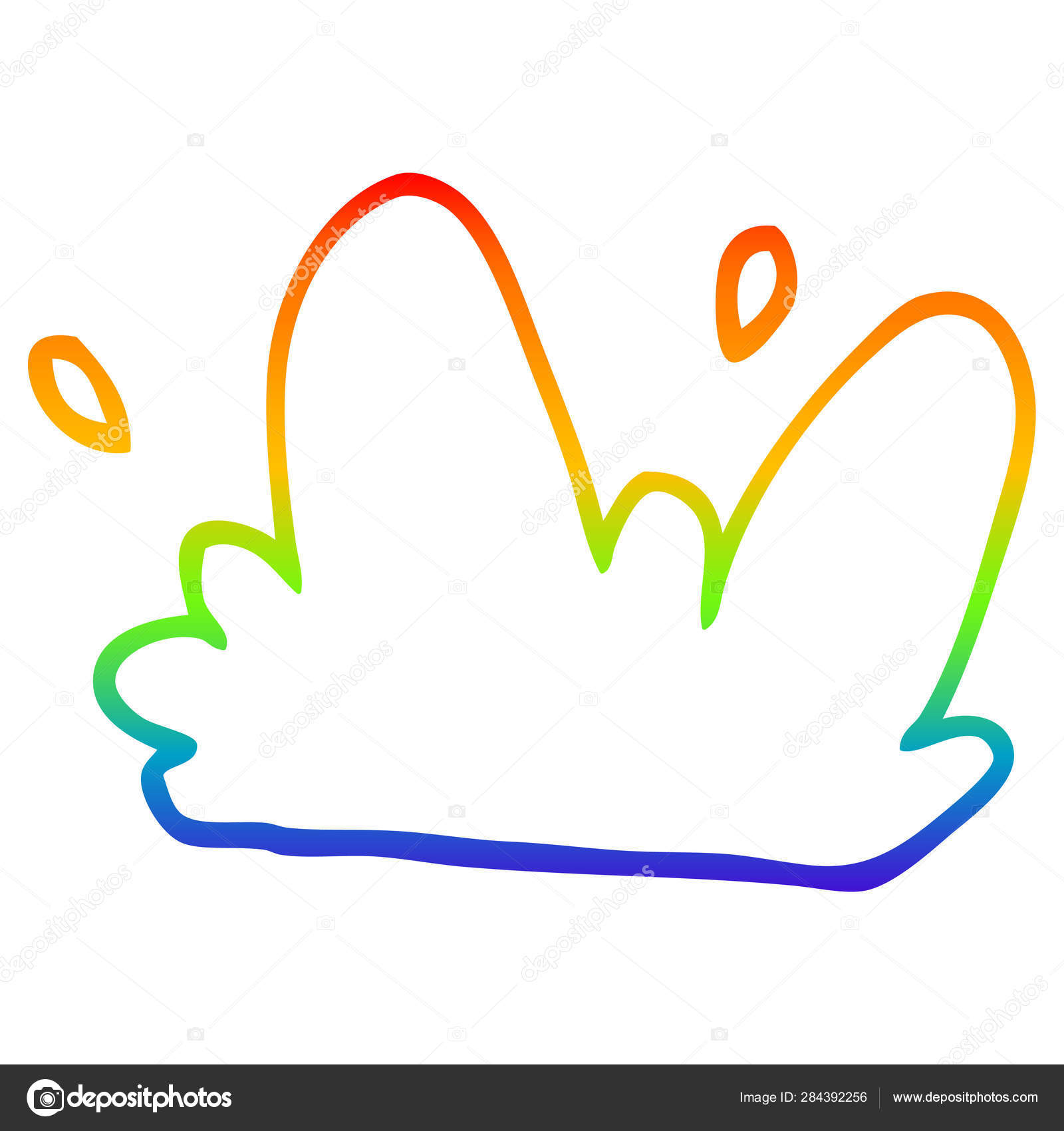 Rainbow Gradient Line Drawing Cartoon Water Splash Vector Image By C Lineartestpilot Vector Stock Rainbow Gradient Line Drawing Cartoon Water Splash Vector Image By C Lineartestpilot Vector Stock