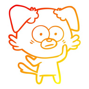 sıcak degrade çizgi çizim sinir köpek karikatür