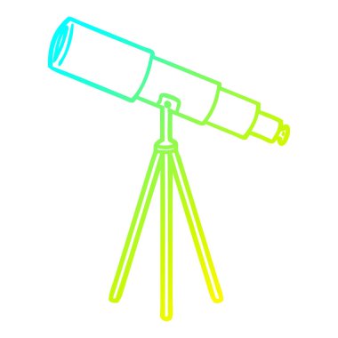 soğuk degrade çizgi çizim karikatür teleskop