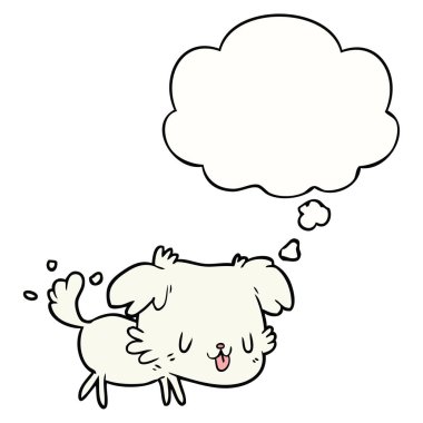 karikatür köpek ve düşünce balonu